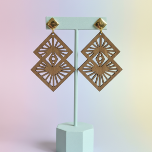 boucles d'oreilles "cléo" en bois