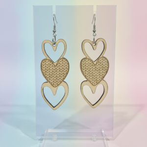 boucles d'oreilles "valentine" en bois (copie)